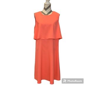 Koret popover coral sleeveless dress size 14